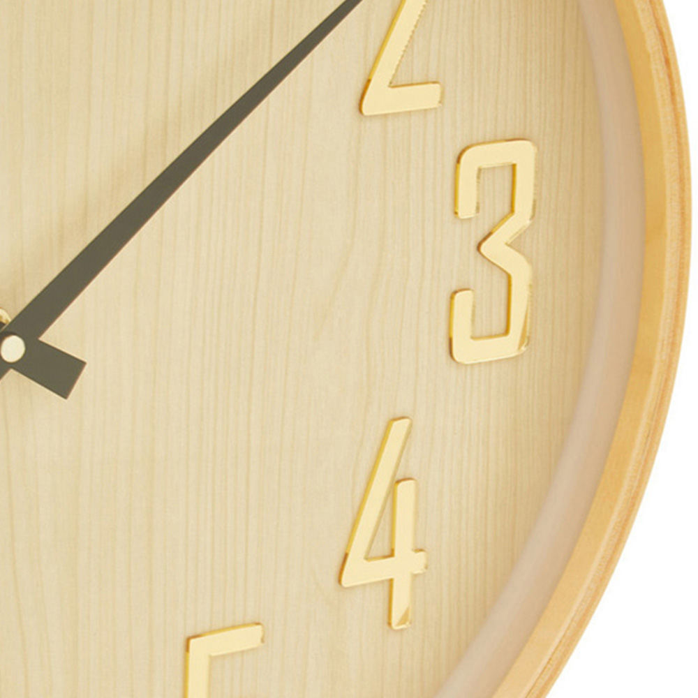 Premier Housewares Vitus Natural Wall Clock Image 4