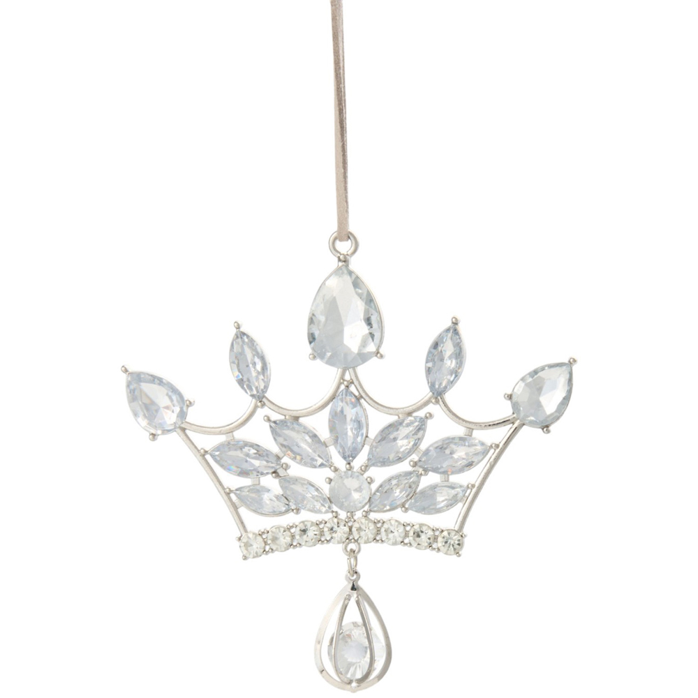 Crystal Crown Hanging Decoration Silver Image 1