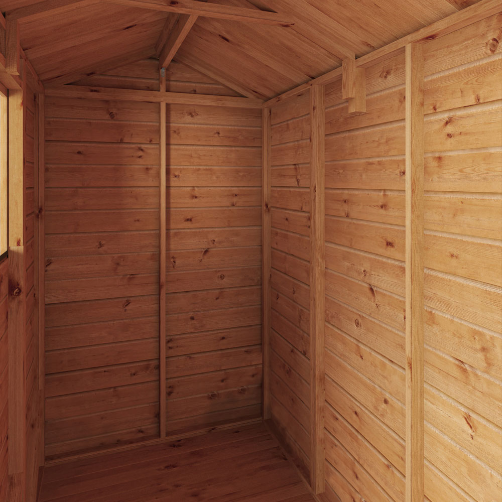 Mercia Woodsman 6 x 4ft Shiplap Glass Apex Shed Image 6