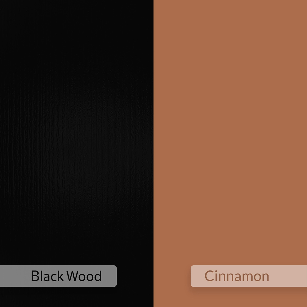 Decortie Vale Midi 10 Shelf Black Wood and Cinnamon Bookcase Image 6