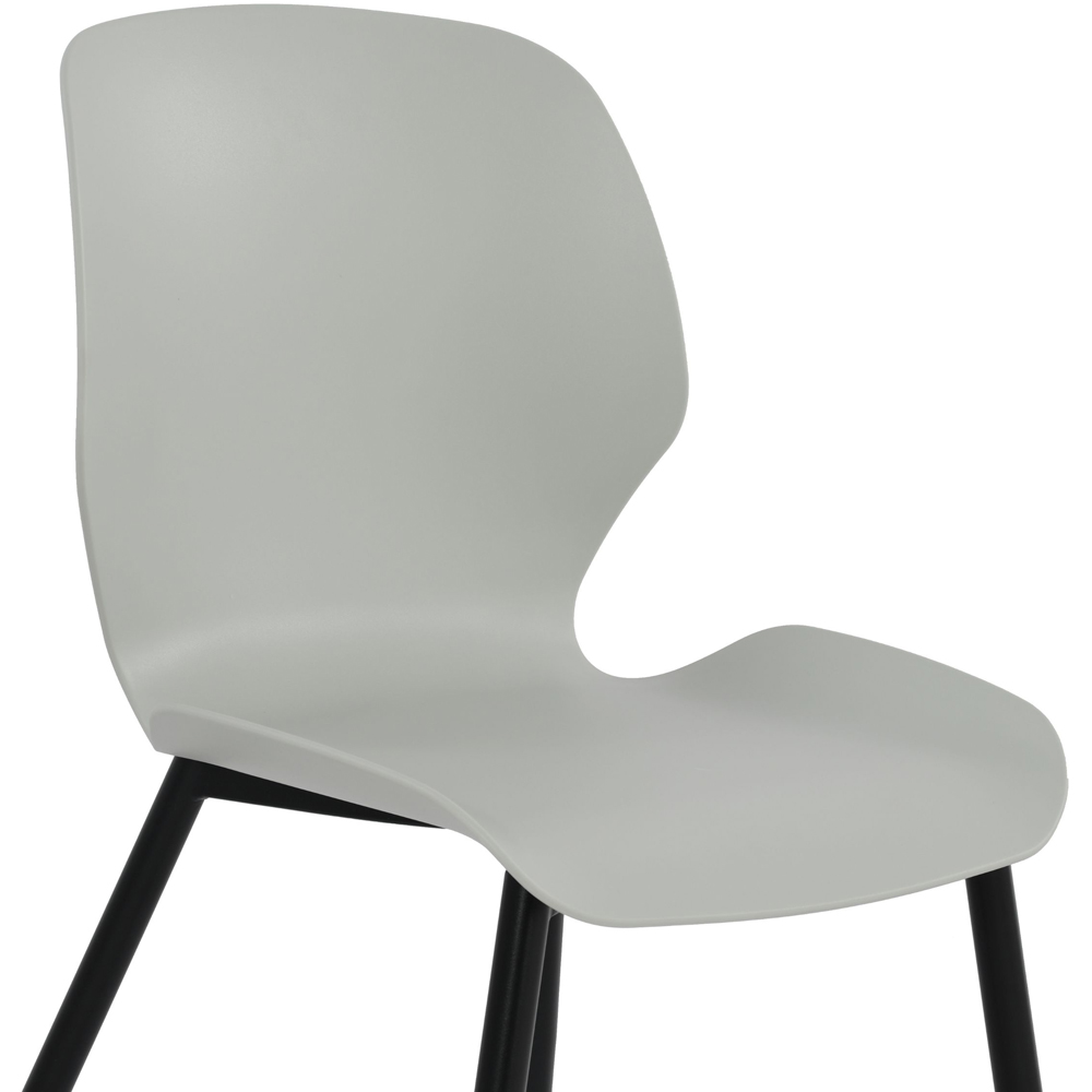 Core Products Carnaby Set of 2 Light Grey Plastic Kitchen Chair Image 6