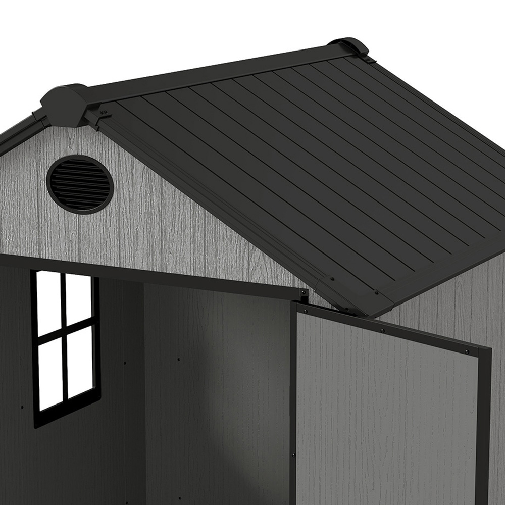 Living and Home 6 x 6ft Grey Apex Garden Tool Shed Image 4