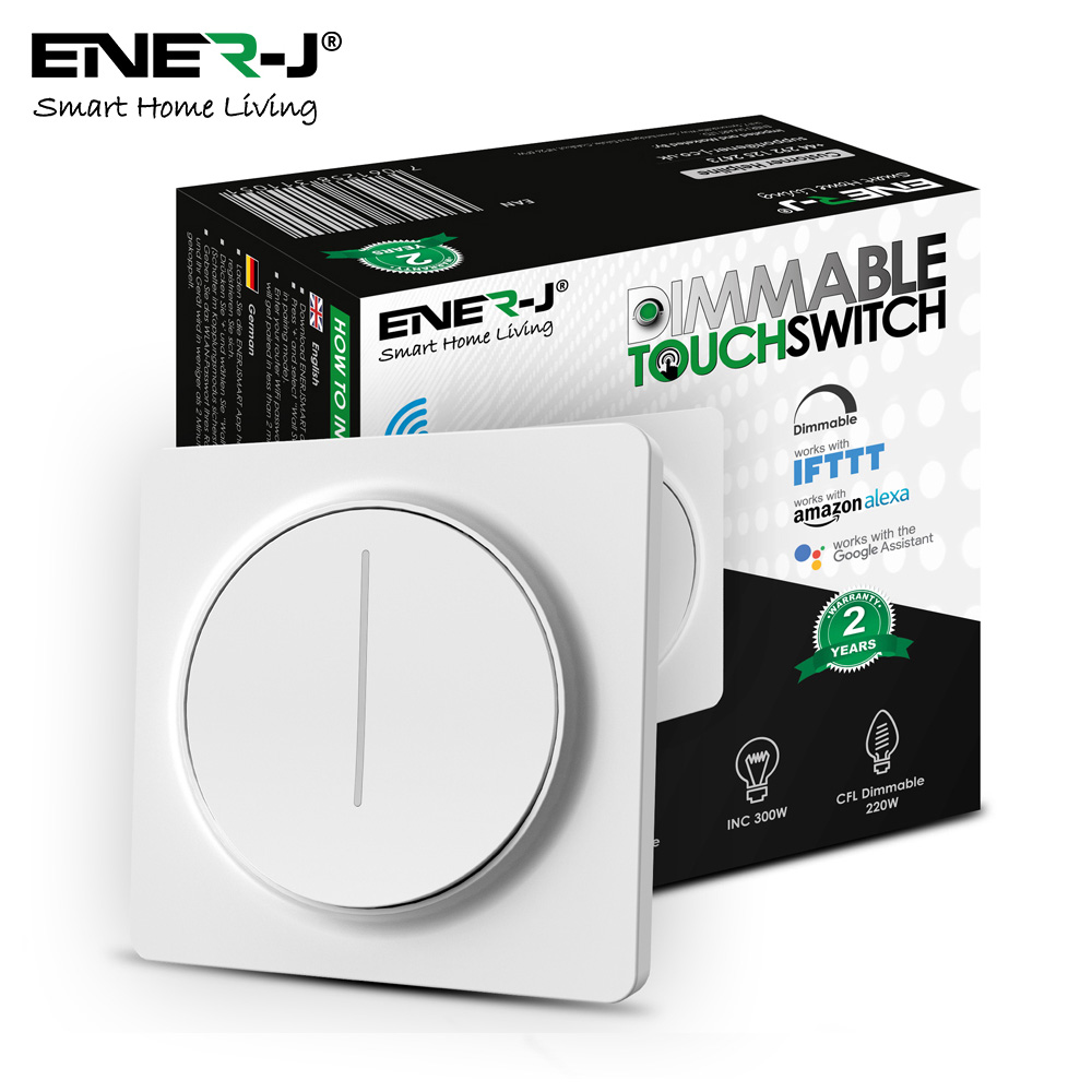 Ener-J White 1G Smart Dimmable Touch Switch Image 3