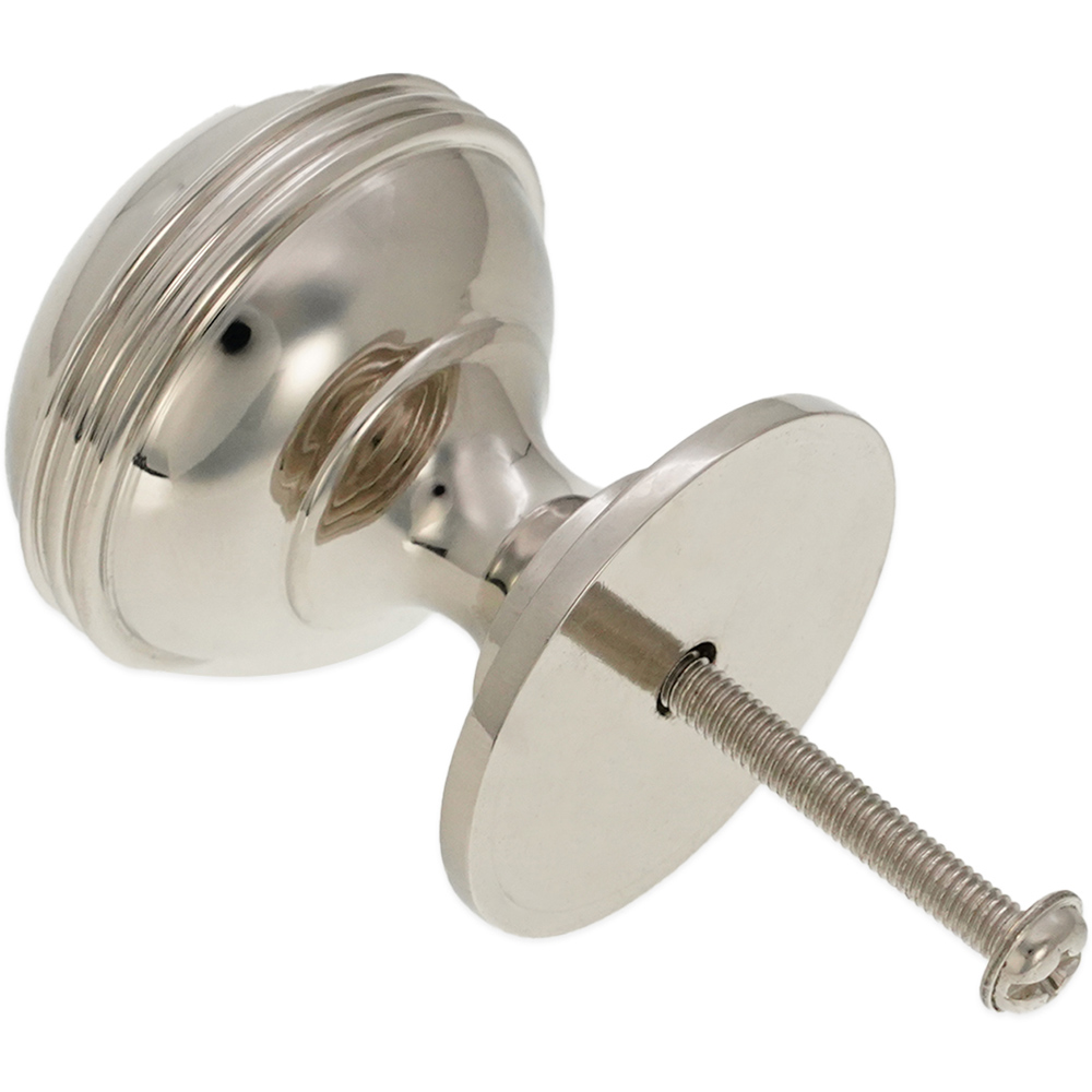 Spira Brass Preston Polished Nickel Large 38mm Cupboard Knob Image 3