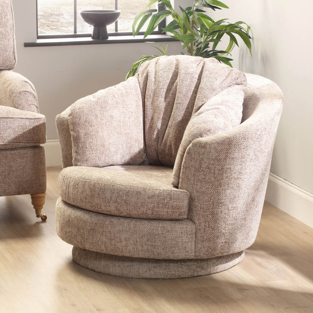 Desser Furniture Alston Jubilee Linen Swivel Tub Chair Image 6