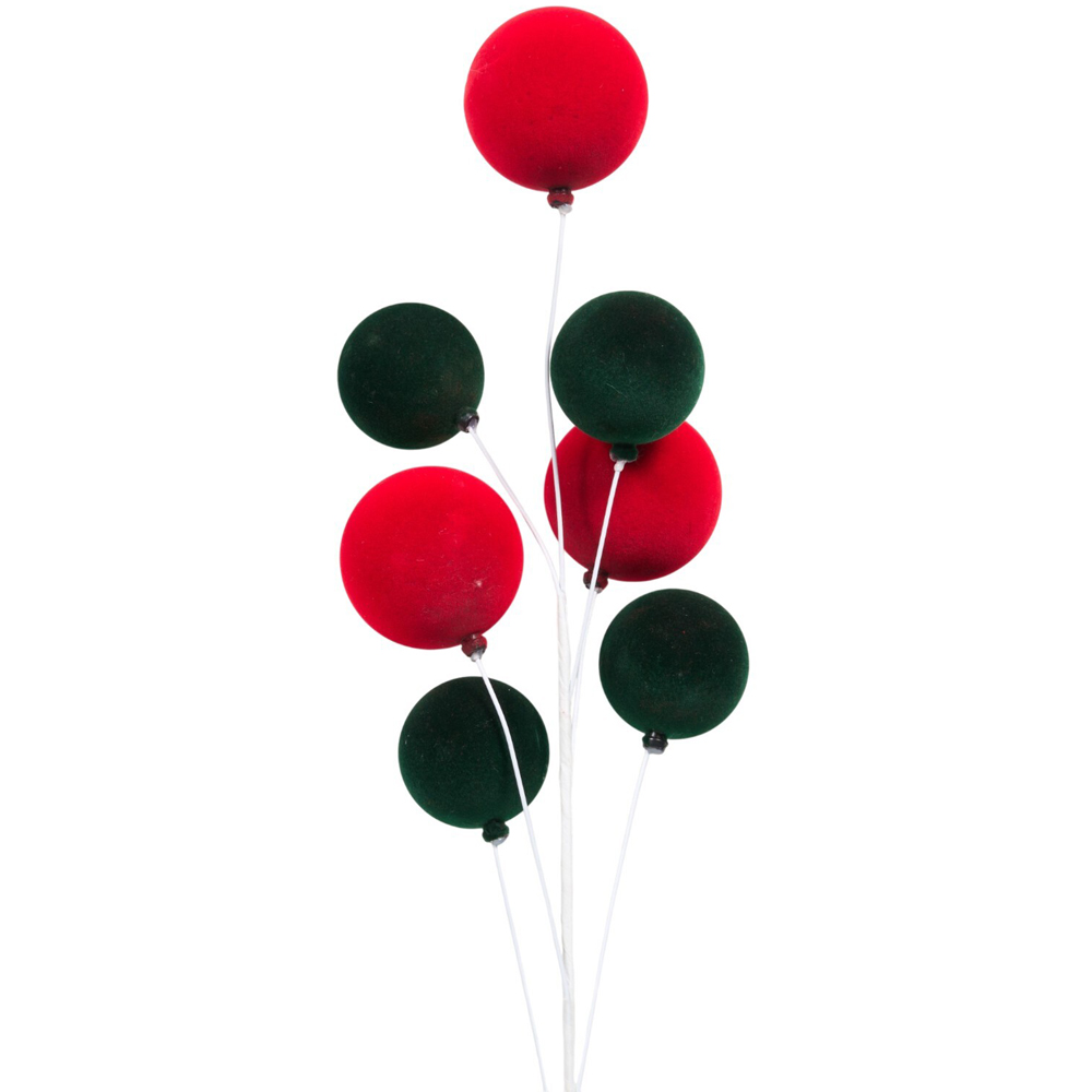 Flocked Bauble Branch Image 4