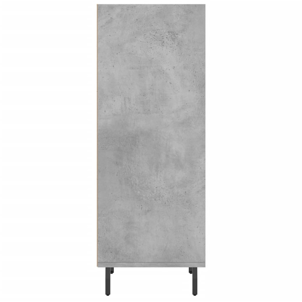 vidaXL 3 Shelf Concrete Grey Wooden Sideboard Image 5
