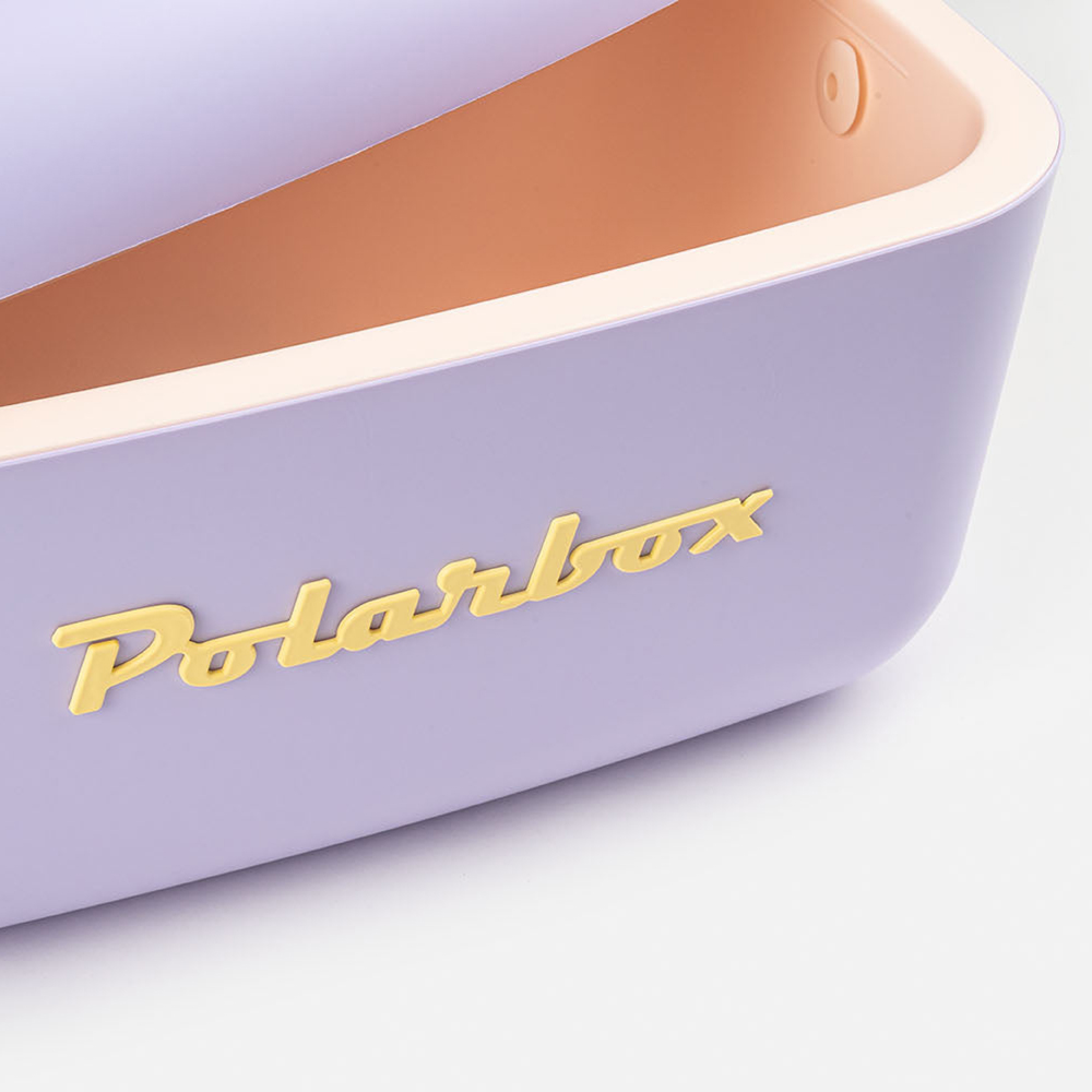 Polarbox 12L Lilac and Yellow Retro Portable Coolbox Image 3