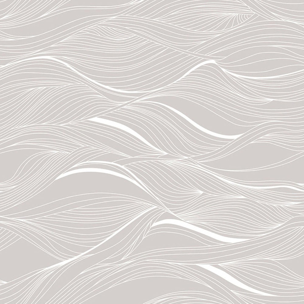 Bobbi Beck Eco Luxury Abstract Wavy Line Grey Wallpaper Image