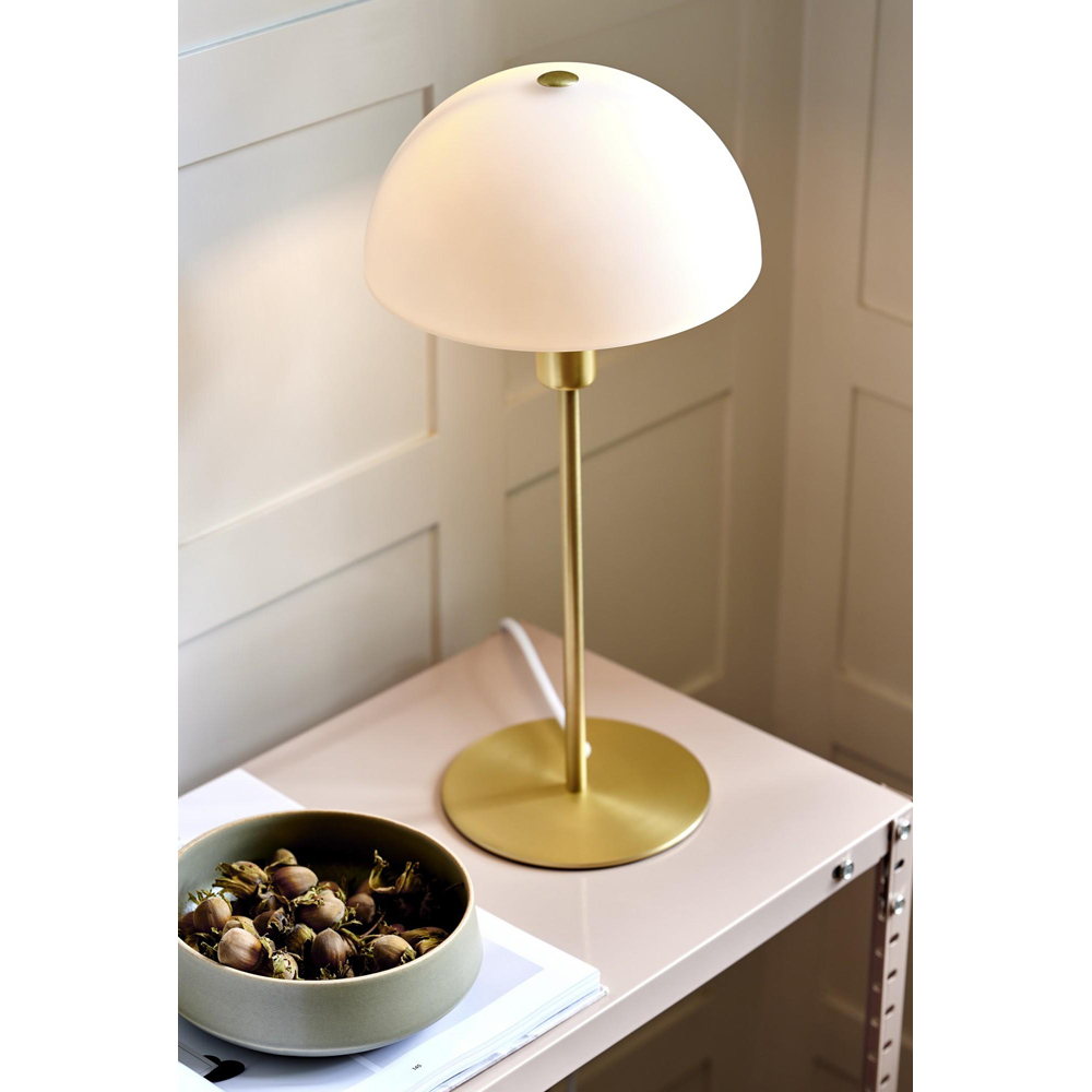 Nordlux Ellen 20 E14 Opal Brass Table Lamp Image 2
