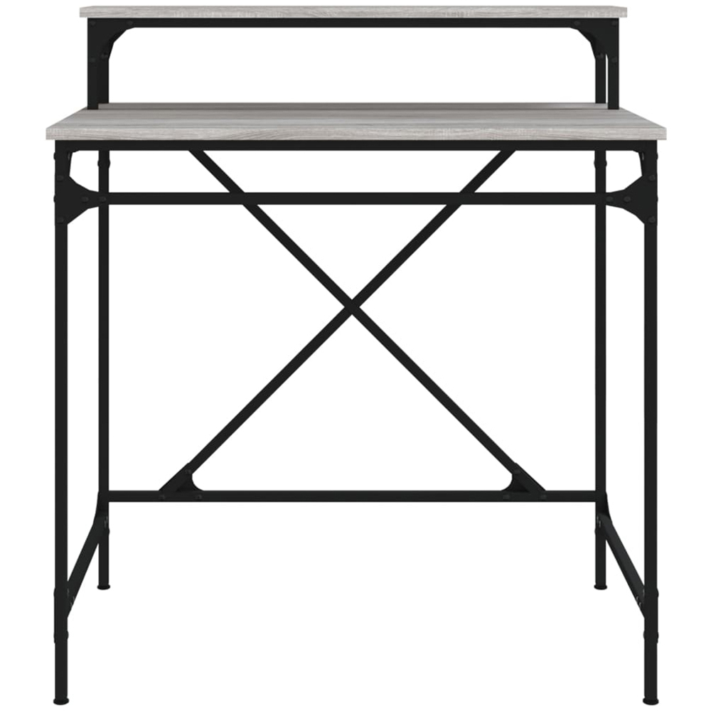 vidaXL Single Shelf Desk Grey Sonoma Image 4