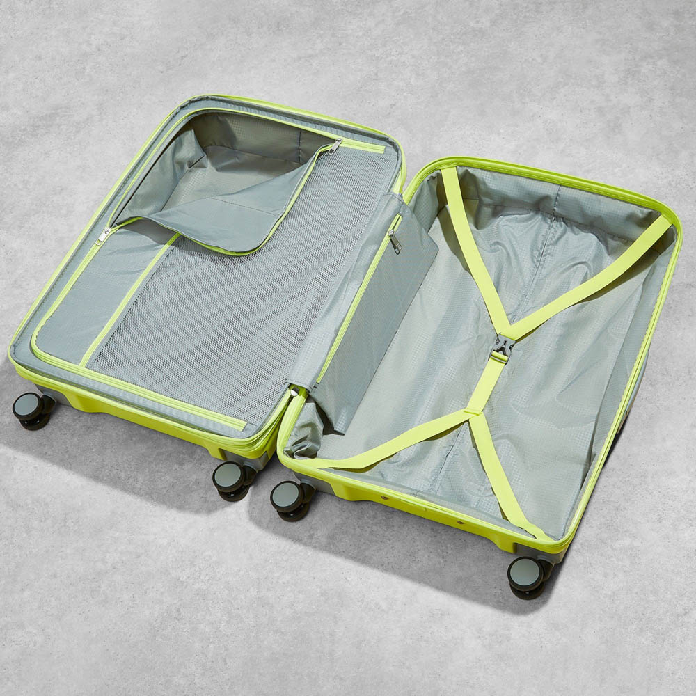 Rock Tulum Set of 3 Green Hardshell Expandable Suitcases Image 5