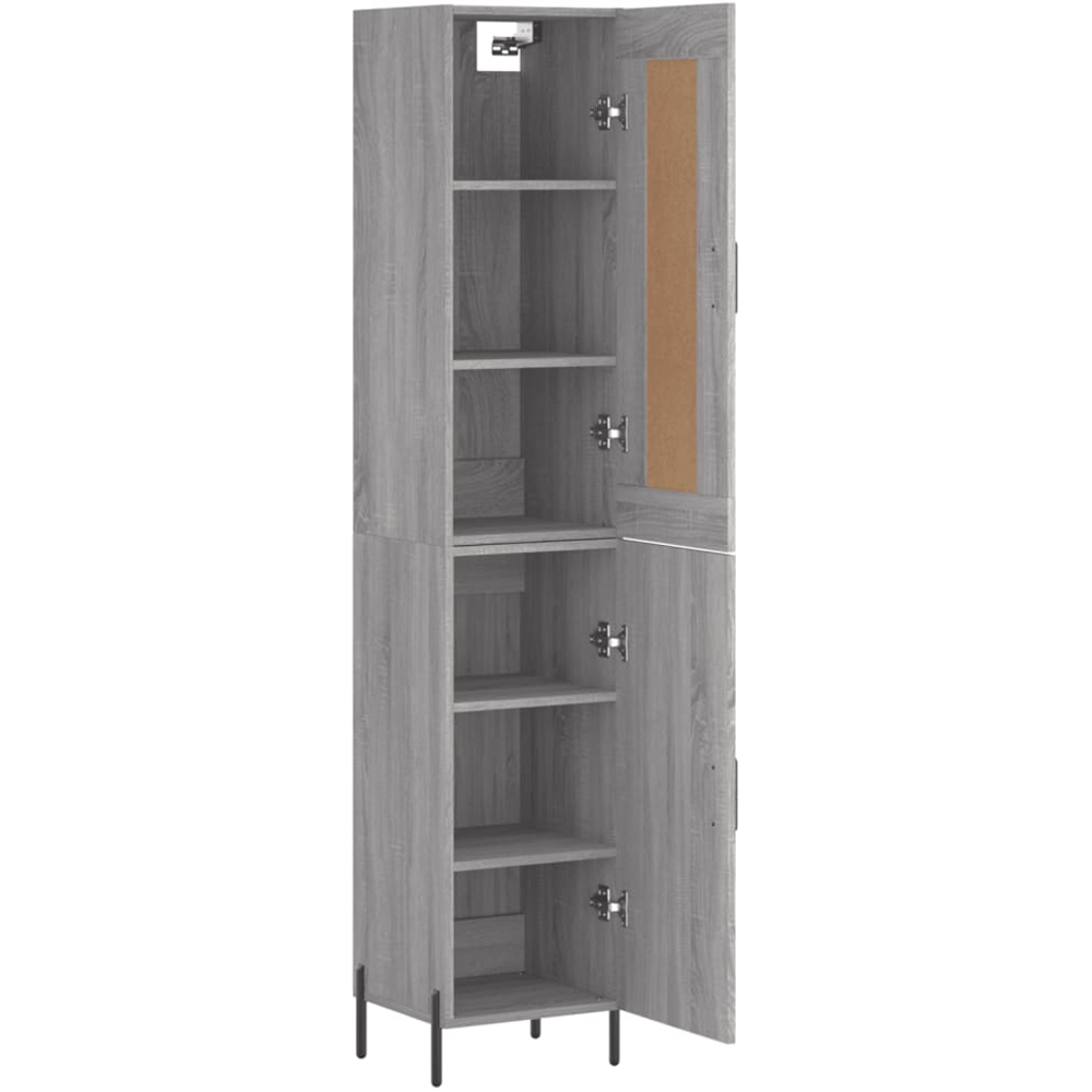 vidaXL 2 Door Grey Sonoma Highboard Image 4