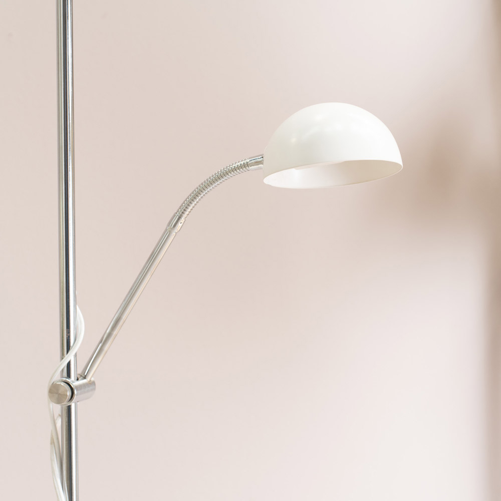 ValueLights Orion 2 Way White Metal Adjustable LED Floor Lamp Image 5