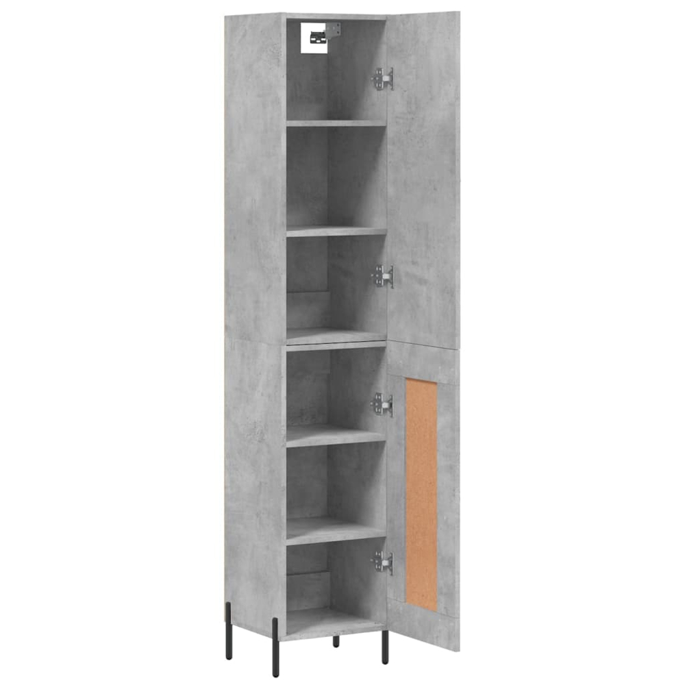 vidaXL 2 Door Concrete Grey Highboard Image 4