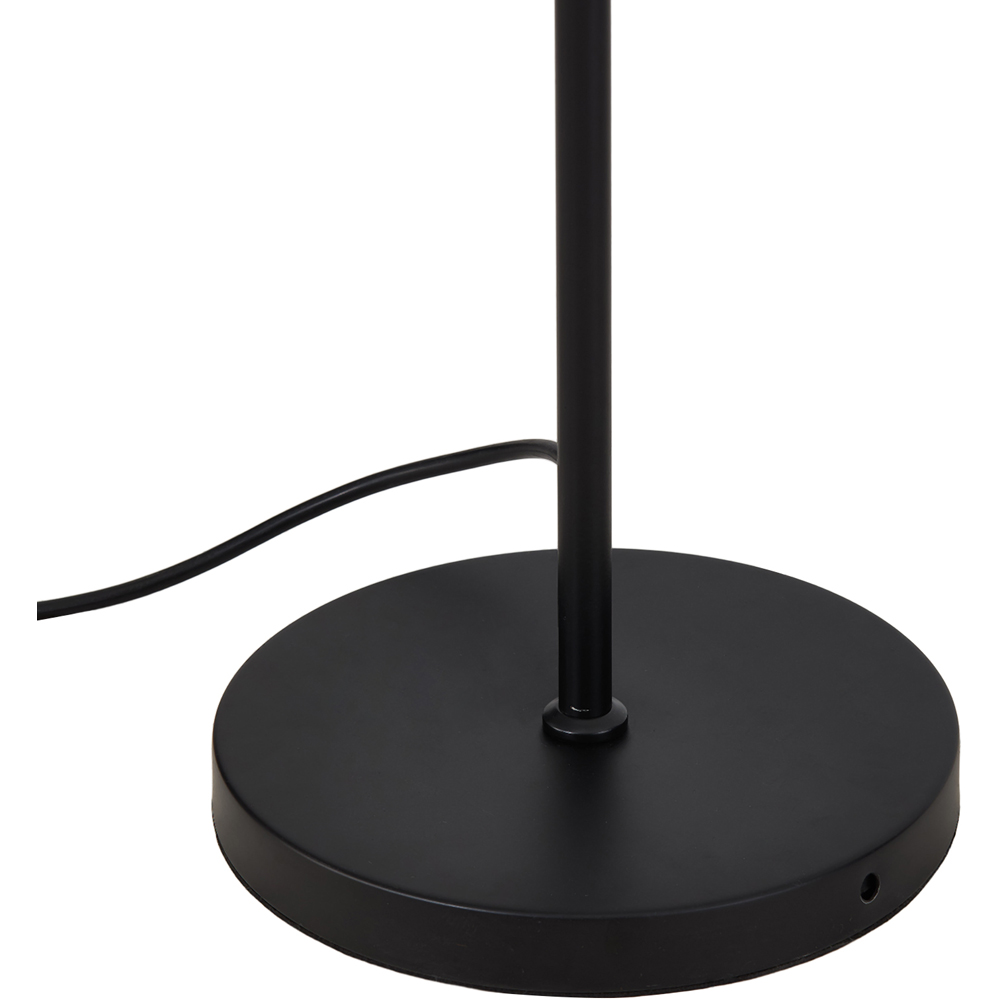 Living and Home Screw E27 Black and White Marble Effect Glass Floor Lamp with Foot Pedal Switch Image 6