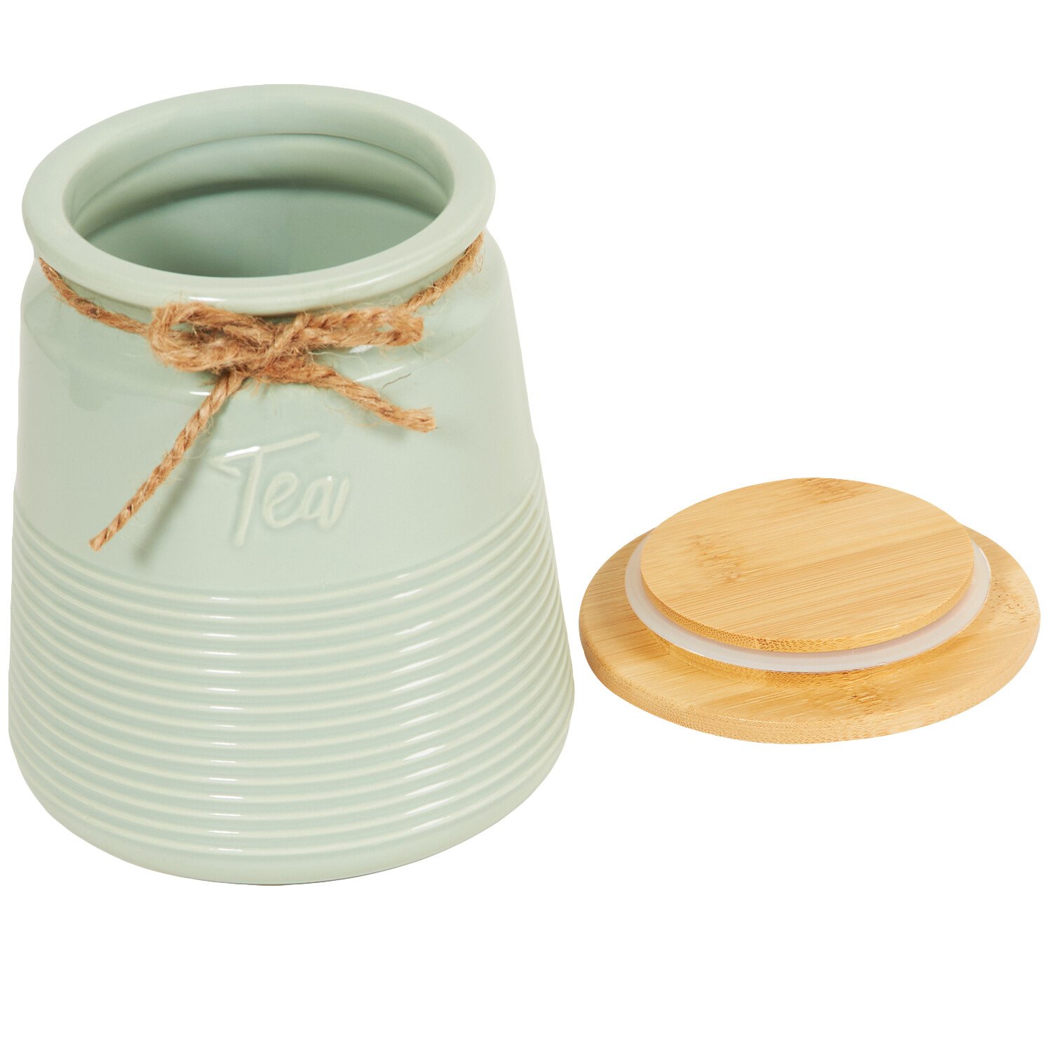 Ribbed Canister with Twine - Tea Image 4