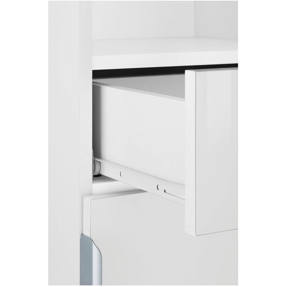 Loft24 Altas Single Door Single Drawer White Midi Cabinet Image 6