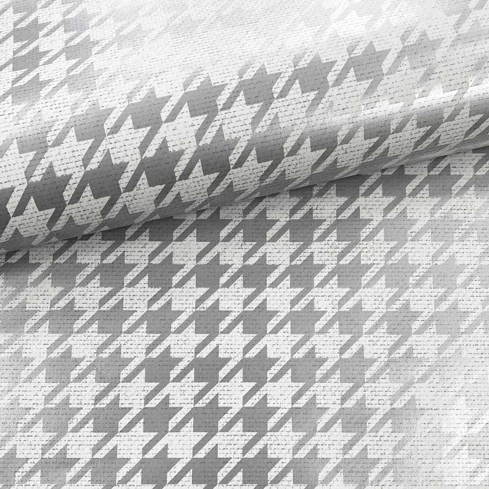 Muriva Houndstooth Silver and White Wallpaper Image 2