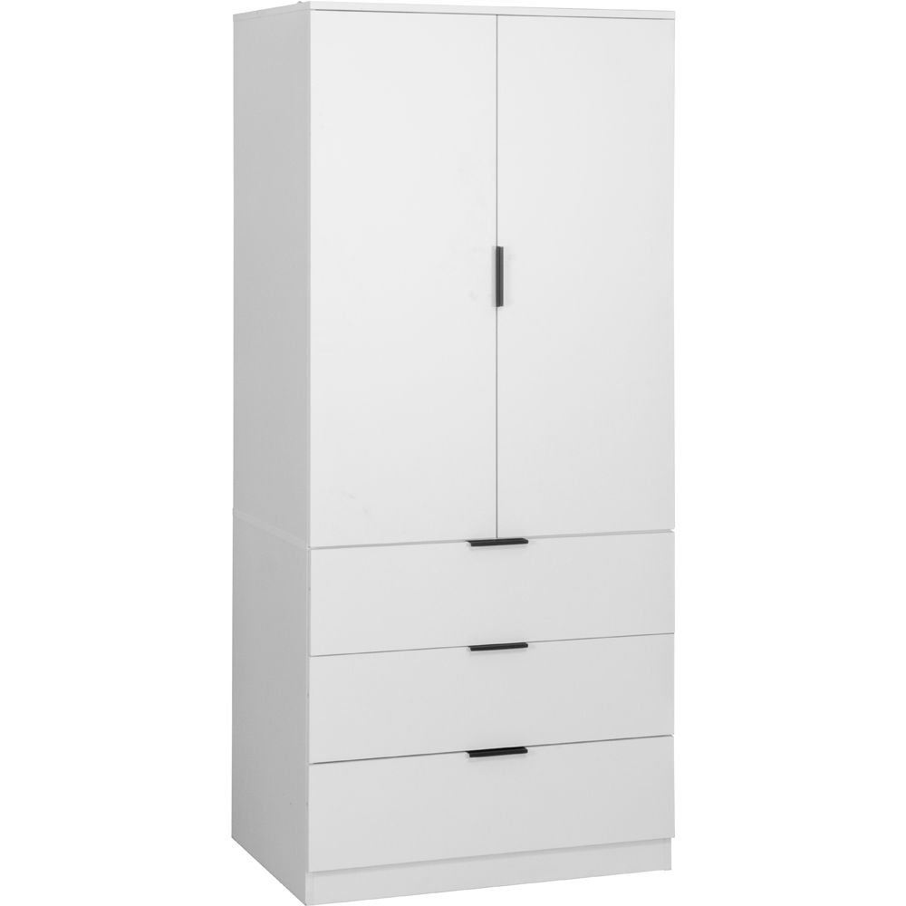 VIDA DESIGNS Trega 2 Door 3 Drawer White Wardrobe Image 2
