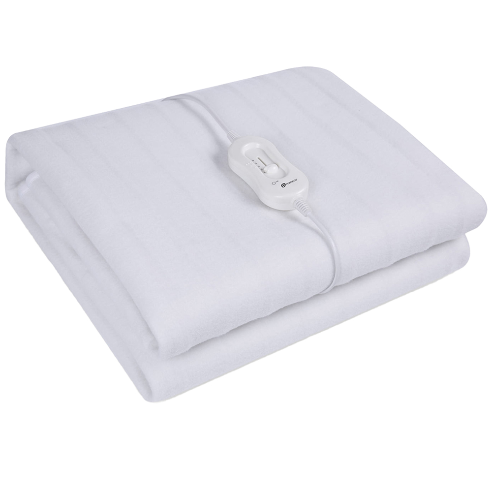 PureMate Double White Luxury Electric Heated Under Blanket Wilko