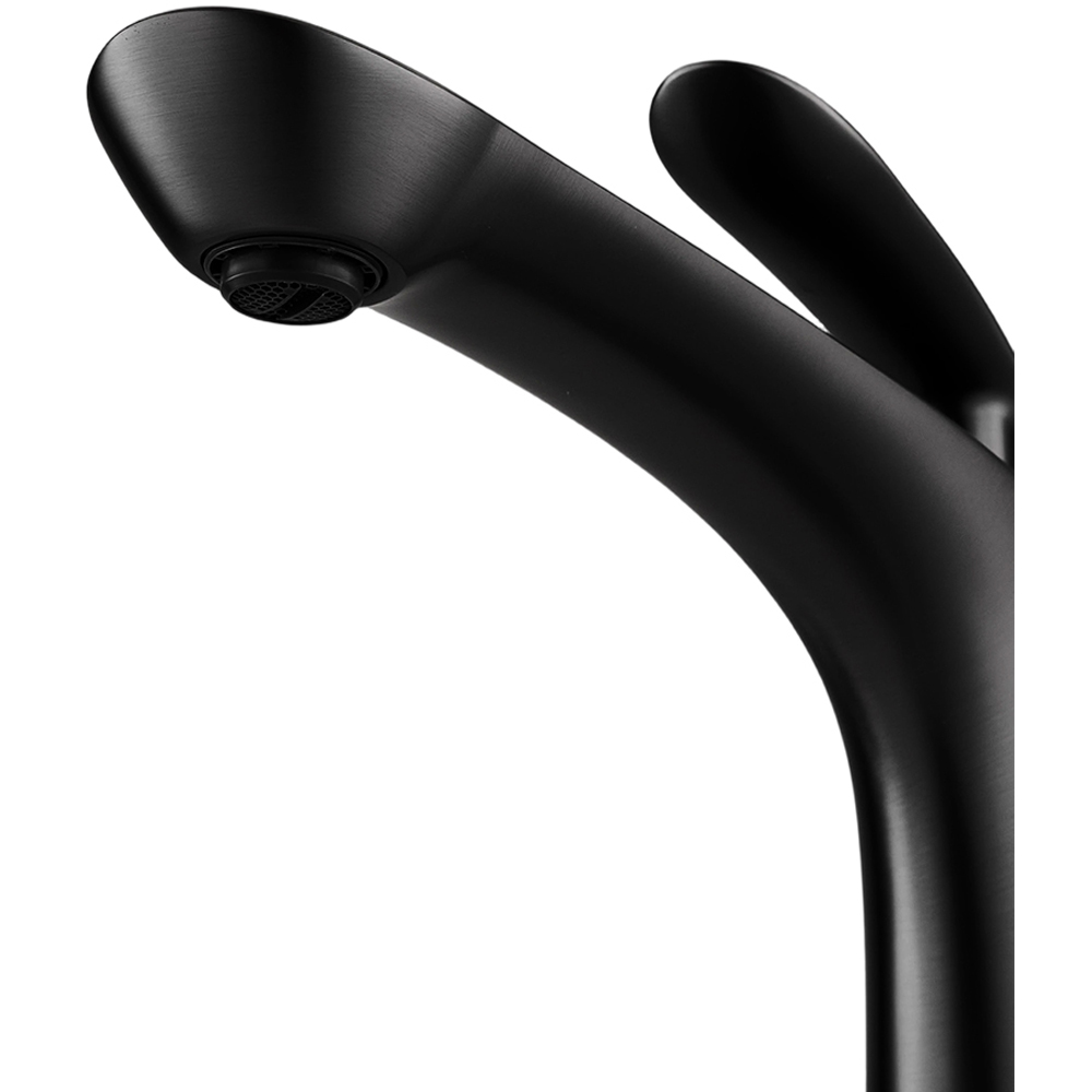 Living and Home Black Metal Basin Mixer Tap Image 6
