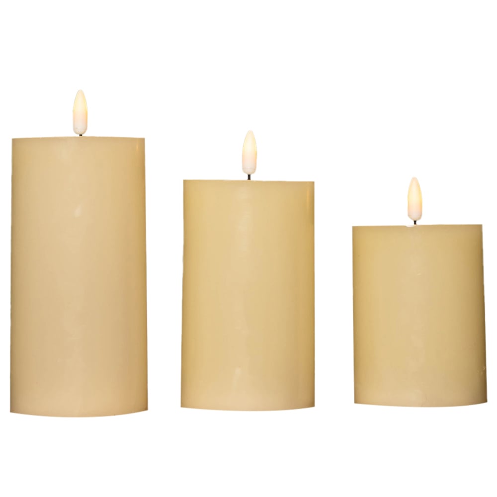 Samuel Alexander Warm White LED Wax Melt Candle with Timer Function 3 Pack Image 1