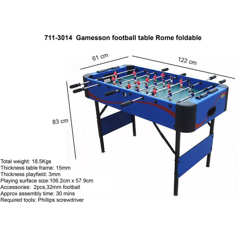 Gamesson Roma 4ft Foldable Football Table Image 6