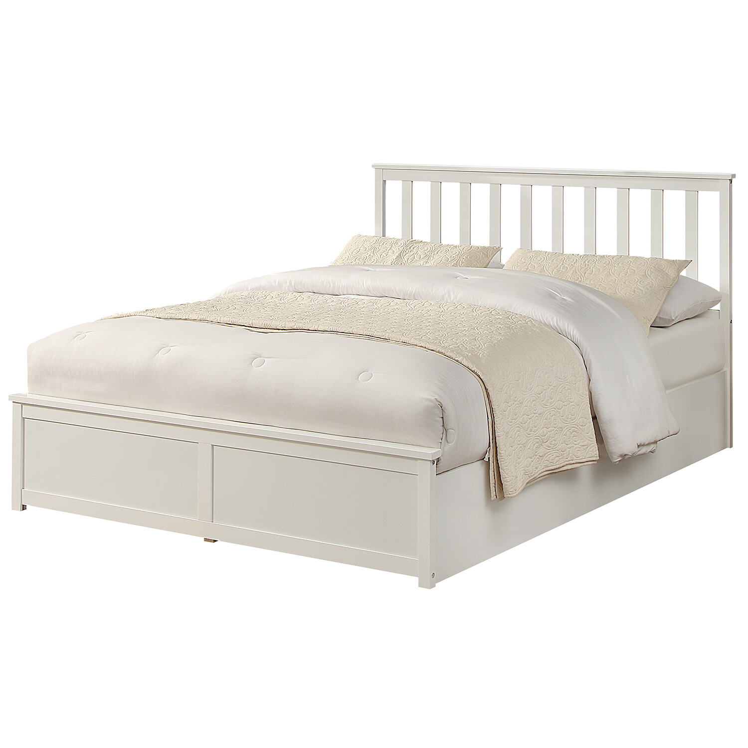 Selena Ottoman Bed - White / King Image 2