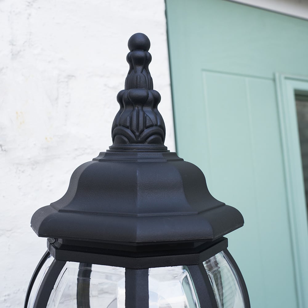 ValueLights Windsor Black Outdoor Wall Light Image 3