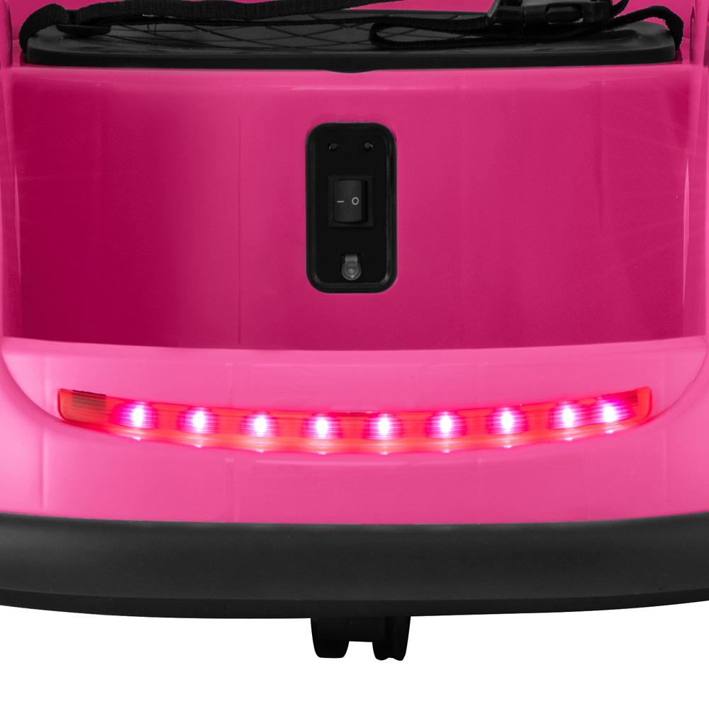 Costway Kids Pink Ride On Bumper Car with Remote Control and Music 12V Image 5
