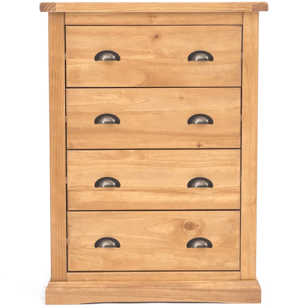 Cabinet Bits Lucca 4 Drawer Antique Wax Brass Cup Handle Chest of Drawers Image 2