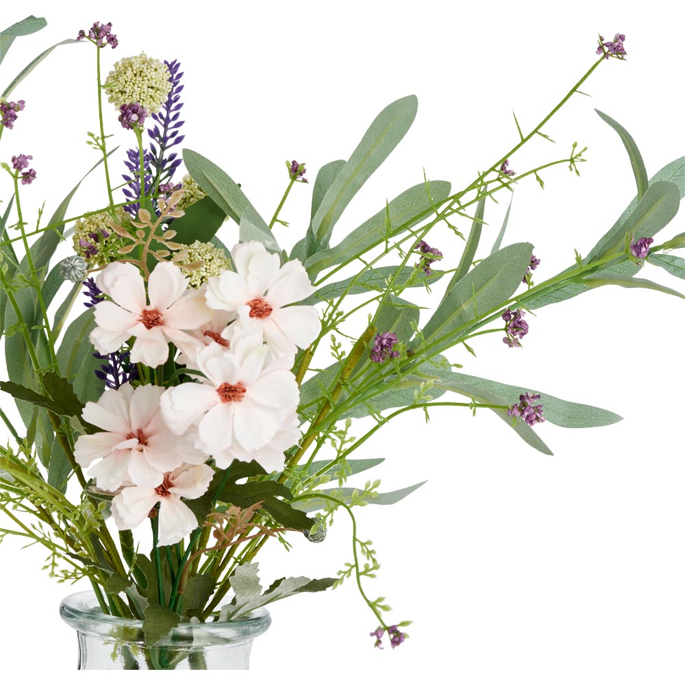 Wilko Faux Spring Flowers with Eucalyptus in Vase Wilko