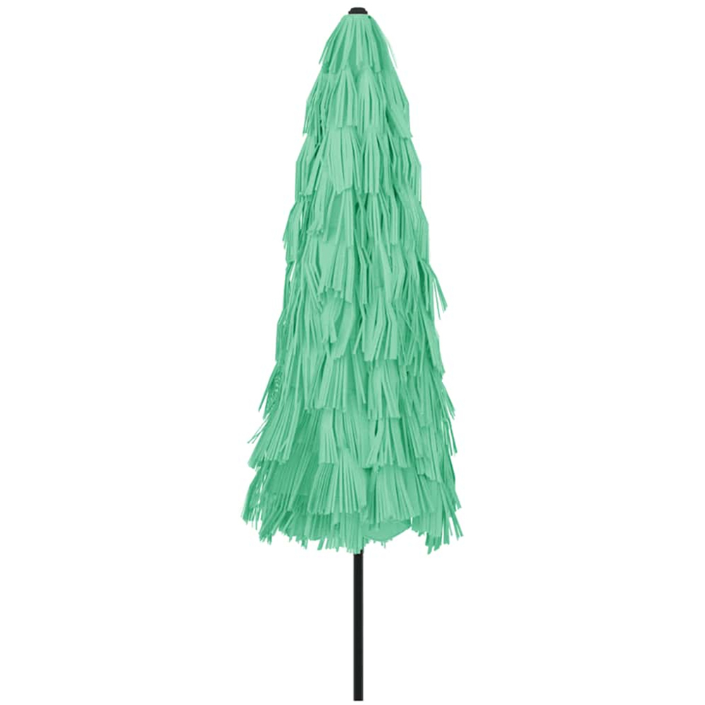 vidaXL Green Straw Top Garden Parasol with Steel Pole 3.2m Image 5