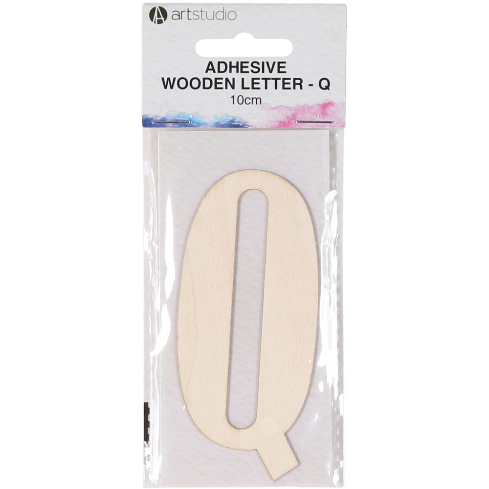 Art StudioAdhesive Wooden Letter - Q Image