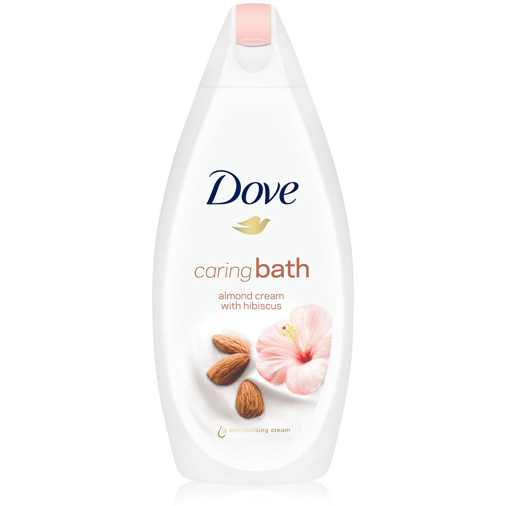 Dove Caring Bath Almond Cream and Hibiscus Bath Soak 450ml 6 Pack Image 2