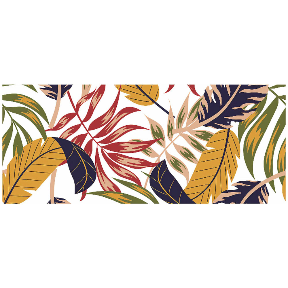 Warren Reed Designer Hawaiian Style Jungle Leaves Glass Bathroom Splashback 25 x 60cm Image 2