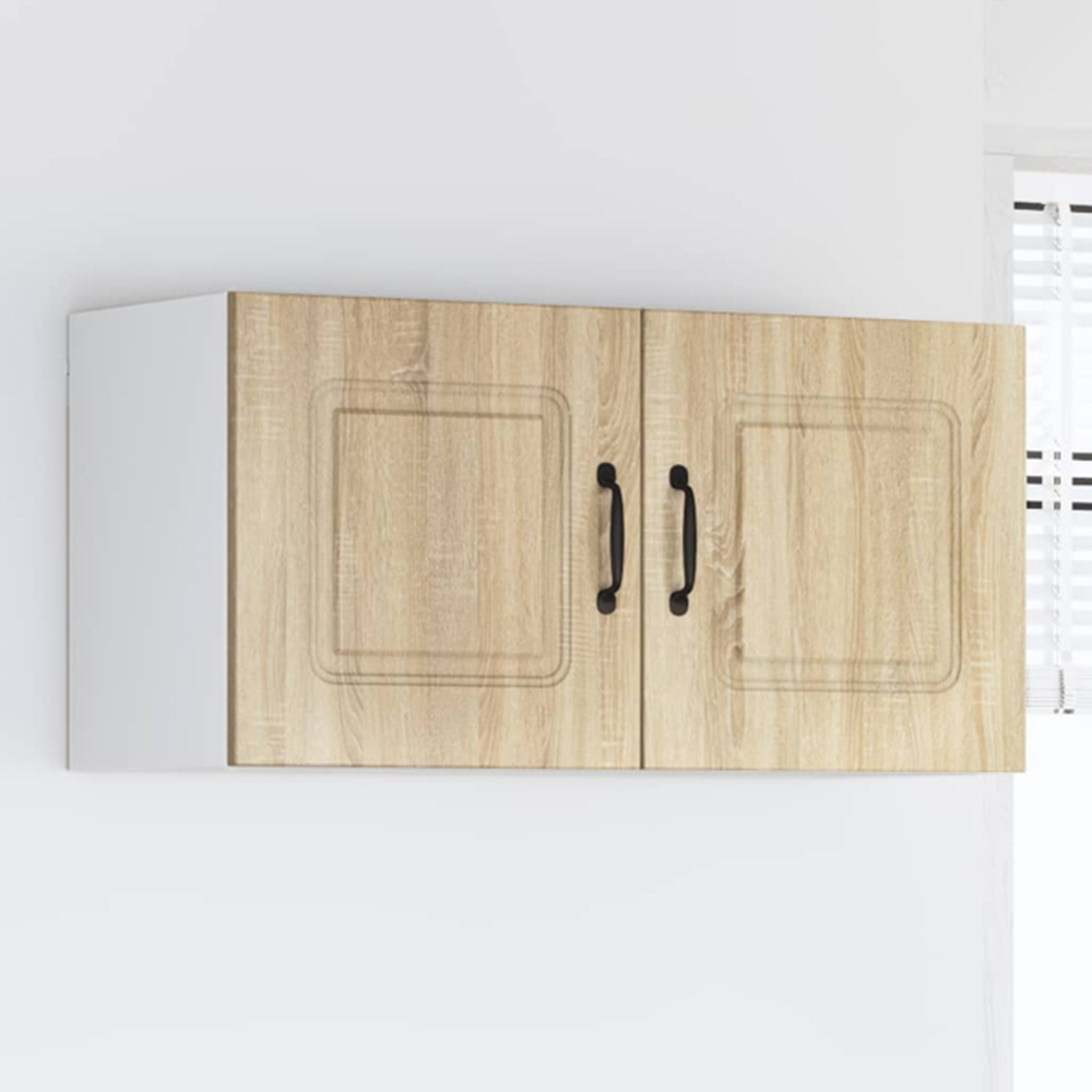 vidaXL Kalmar 2 Door Sonoma Oak Wall Kitchen Cabinet Image 1