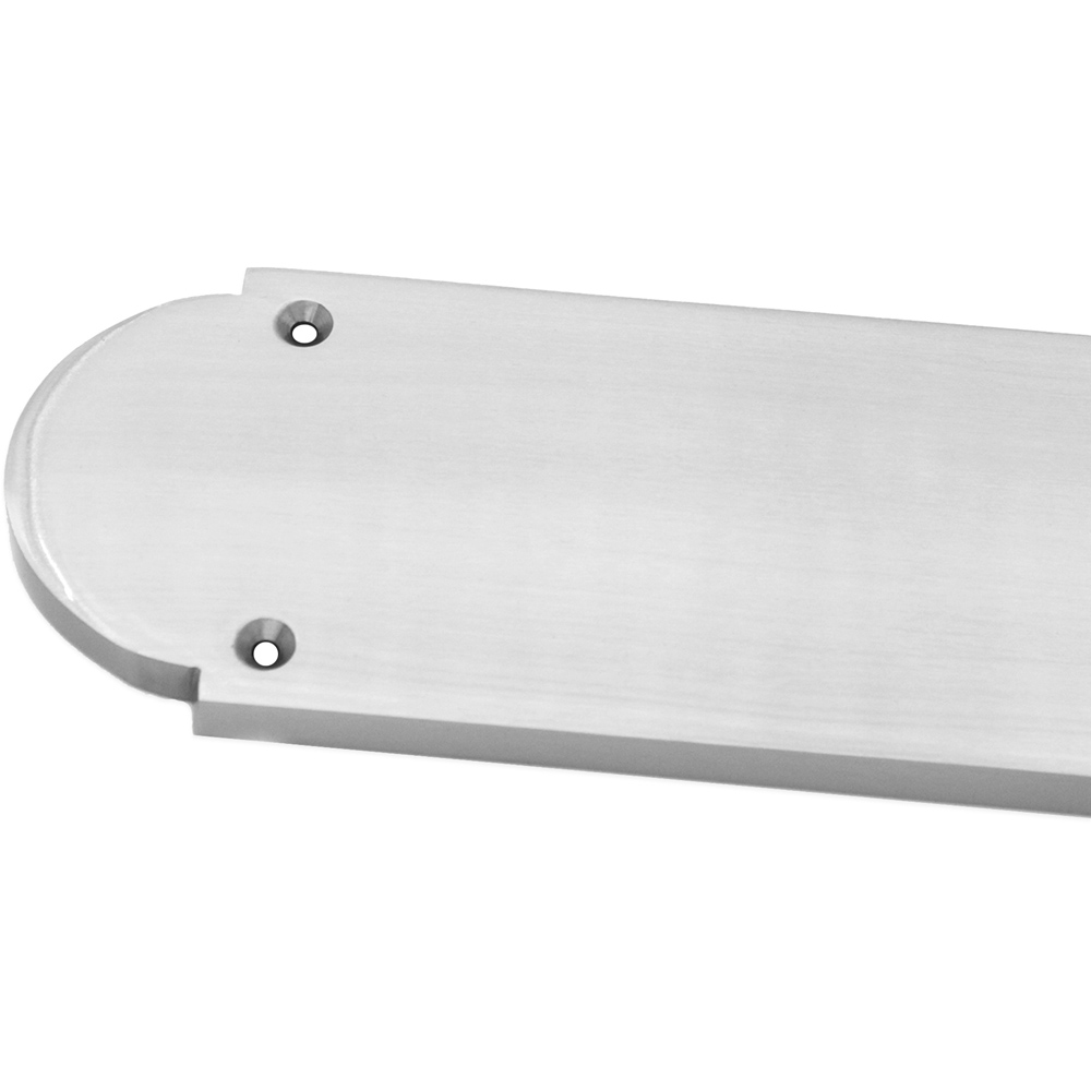 Spira Brass Victorian Half-Round Satin Chrome Finger Plush Plate 300mm Image 4