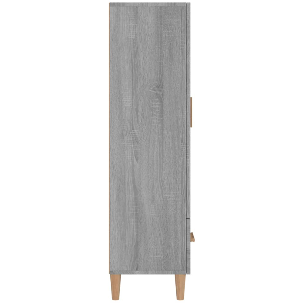 vidaXL 2 Door Single Drawer Grey Sonoma Highboard Image 5