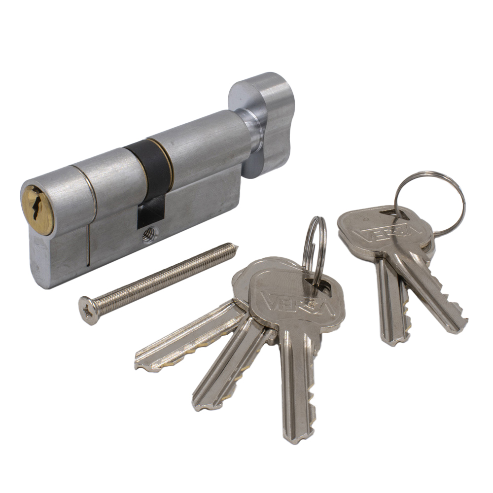 Versa Thumb Turn Cylinder Barrel Door Lock with 5 Keys 40 x 40mm Image 1