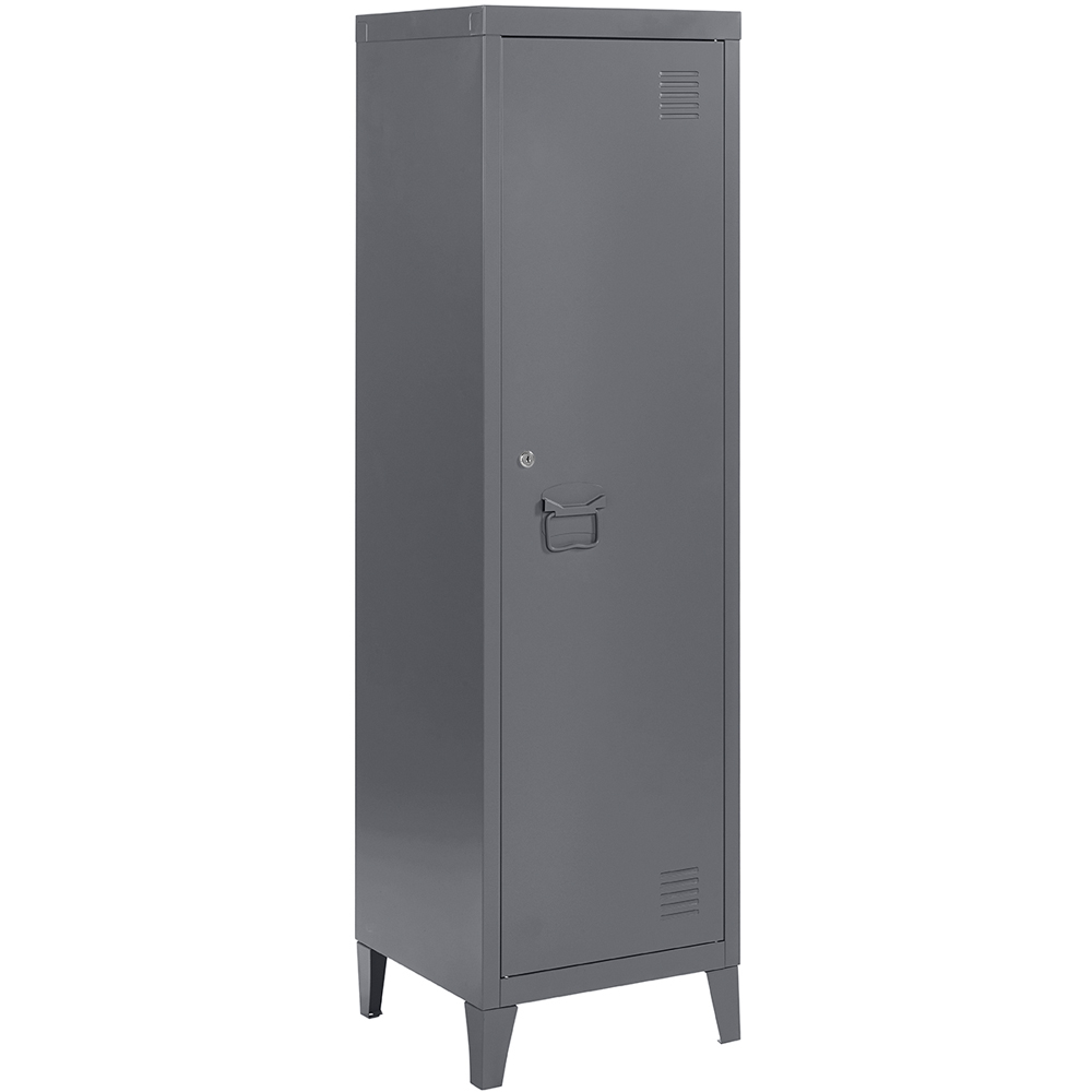 MMT Furniture Designs Single Door Grey Metal Locker Cabinet Image 2