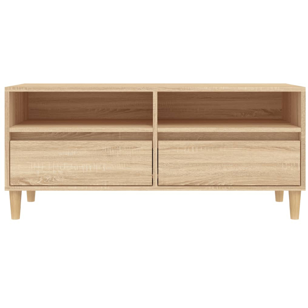 vidaXL 2 Drawer 2 Shelf Sonoma Oak TV Cabinet Image 6