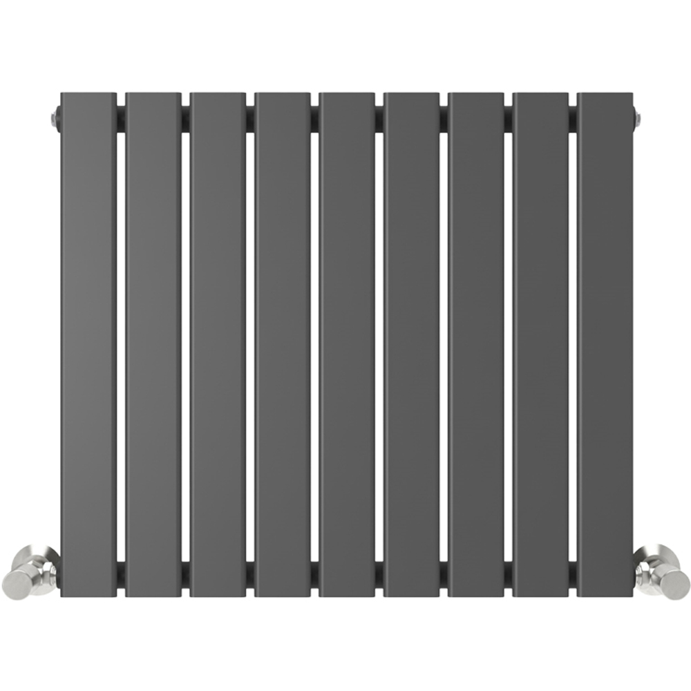 Anthracite 1961 BTU Single Flat Panel Vertical Column Radiator 600 x 612mm Image 3