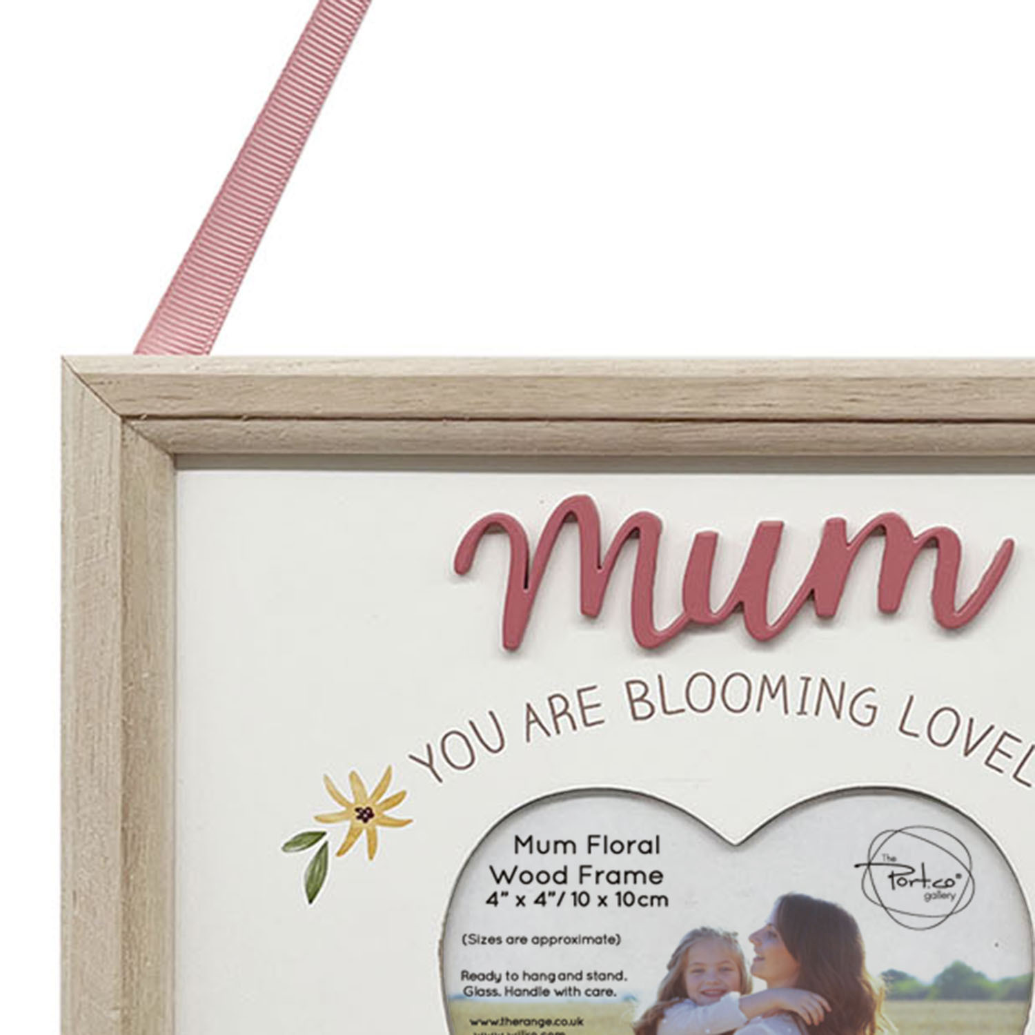 Mum Floral Stand and Hang Wood Frame Image 2