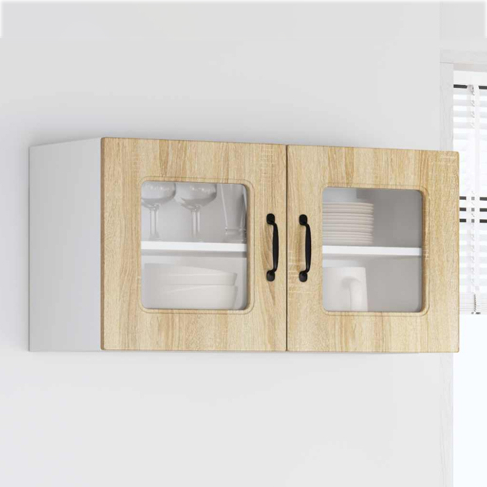 vidaXL Kalmar 2 Door Sonoma Oak Wall Kitchen Cabinet Image 1