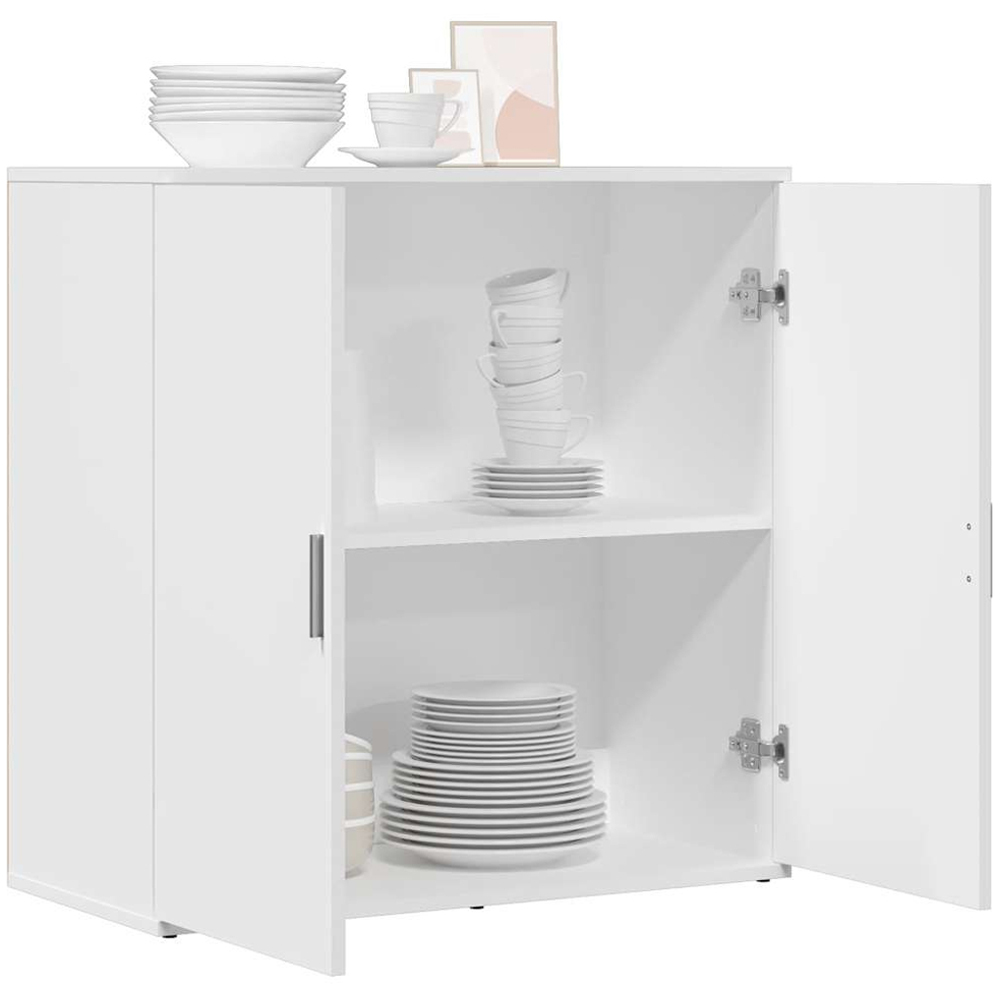 vidaXL 2 Door White Sideboard Image 4