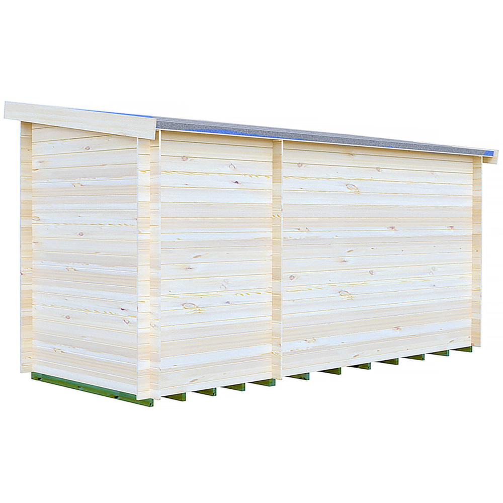 Shire Elm 6 x 14ft Contemporary Style Dual-Purpose Pent Log Cabin with Integral Storage Image 3