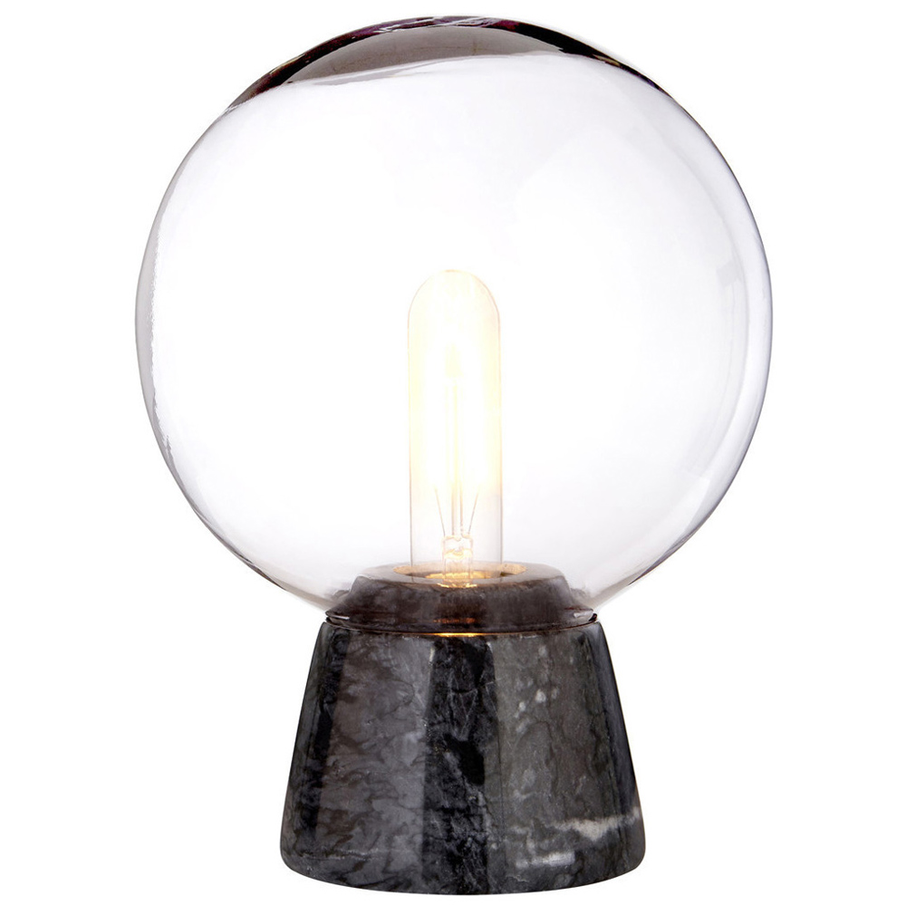 Premier Housewares Globe Lamp with Black Marble Base Image