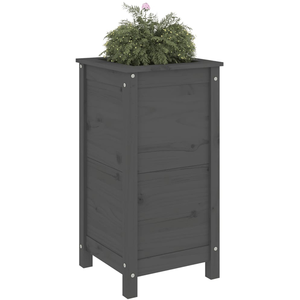 vidaXL Grey Pine Wood Raised Garden Bed 78 x 40 x 40cm Image 2
